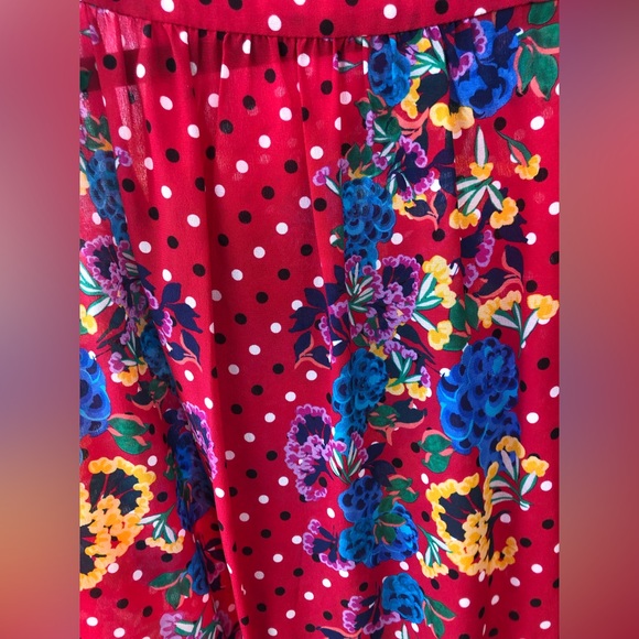 Saloni Women's Saloni Scarlet Tyra Button Down Silk Shirt Dress Size 6 - Picture 13 of 15